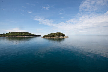 Remote, lonely and isolated island on the sea