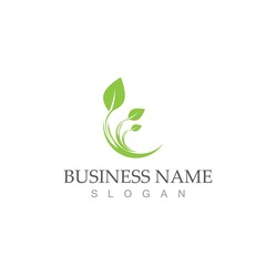 Fototapeta premium Logos of green Tree leaf ecology