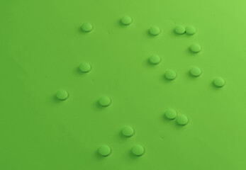 Medicine concept. Drugs, pills. Neon green night light