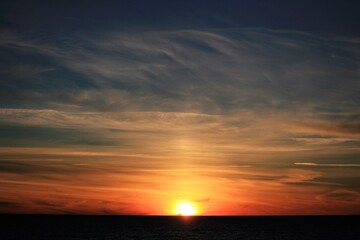 sunset in the sky