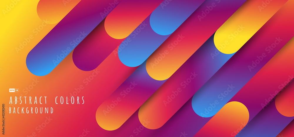 Aufkleber abstract colors template stype line pattern artwork template. overlapping with rounded line and shad