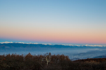 sunrise in the mountains