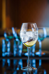 Iced water with lime