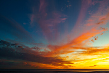 Fototapeta na wymiar Sunset of the Gulf of Mexico, Miramar Beach FL