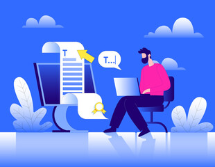 Copyright search engine optimization illustration concept vector