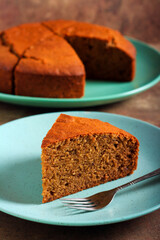 Slice of spicy sweet cake