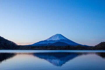 mountain and lake