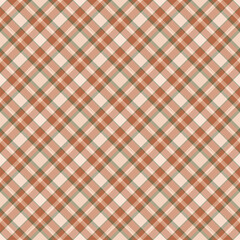 Plaid seamless pattern. Vector background of textile ornament. Flat fabric design.