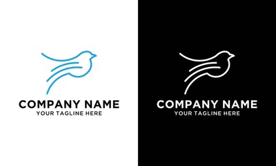 bird line vector logo design
