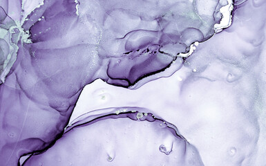 Purple Liquid Paint. Metallic Gray Acrylic Ink Mix. Marble Abstract Effect. Gradient Liquid Paint Waves. Watercolour Fluid Drops. Smoke Alcohol Art Pattern. Flow Liquid Paint.