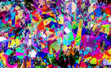 Poster abstract background with splashes © reznik_val