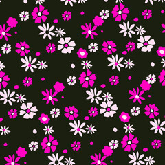 Fototapeta na wymiar Tropical pattern with bright colorful leaves and plants