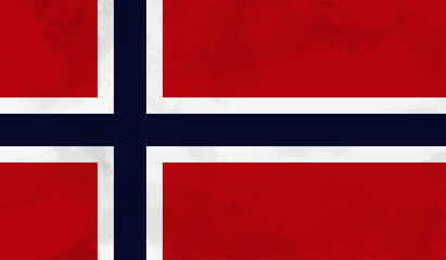 Grunge Norway flag. Norway flag with waving grunge texture.