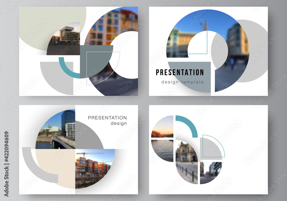 Poster vector layout of the presentation slides design business templates, multipurpose template for presen