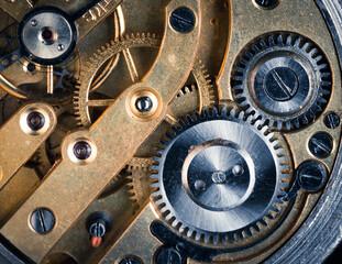 watch mechanism with gears