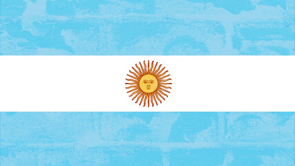 Wall texture argentinian flag