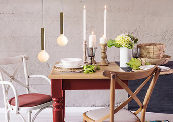 dining room and interior design designed for home office hotel