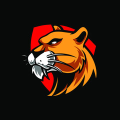 Lion Head E Sport Mascot Logo