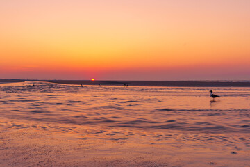 Fototapeta na wymiar Sunrise from North Beach, Seabrook Island South Carolina