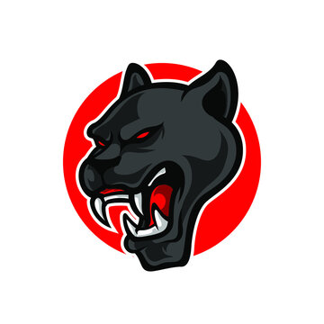 Panther Head E Sport Mascot Logo