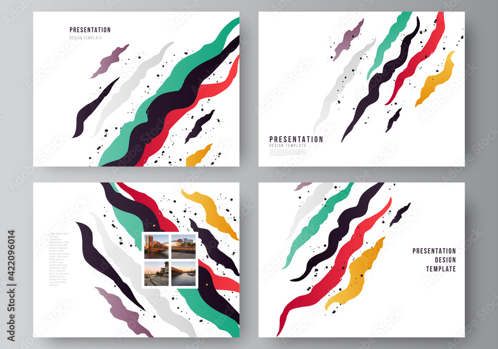 Aufkleber vector layout of the presentation slides design business templates, multipurpose template for presen