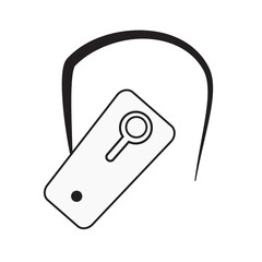 bluetooth headset icon on white background. flat style. ear bluetooth headset sign. earphone symbol.