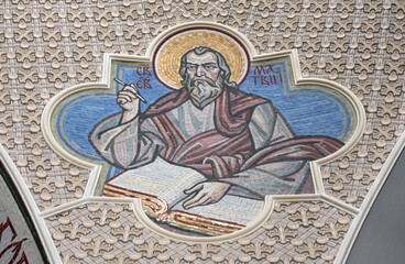 Mosaic icon the apostle and evangelist Matthew 