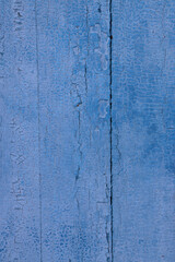 Light blue painted wood textured background. Cracked weathered wooden texture. Copy space 