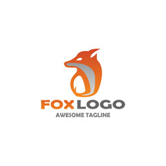 Creative Fox Head Logo Symbol Vector Design