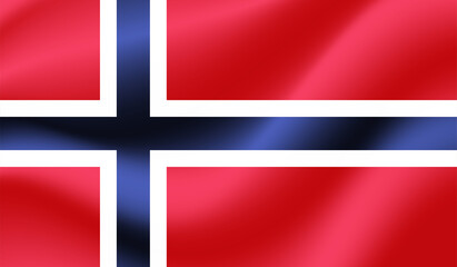 Fototapeta premium Grunge Norway flag. Norway flag with waving grunge texture.