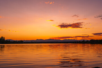 Fototapeta na wymiar Sloan Lake Sunset, Denver