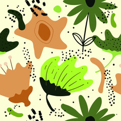 seamless pattern with floral items