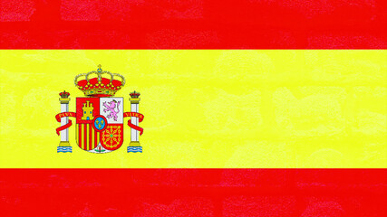 Wall texture Spanish Flag. Bandera de Espa&ntilde;a.
