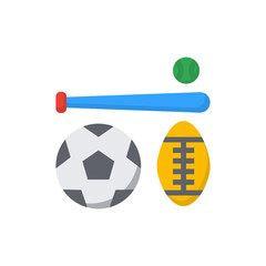 Sport icon flat color vector