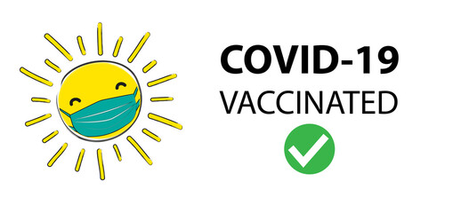 Fototapeta premium Summer Holidays 2021, covid-19 vaccination certificate or vaccine passport for travellers 