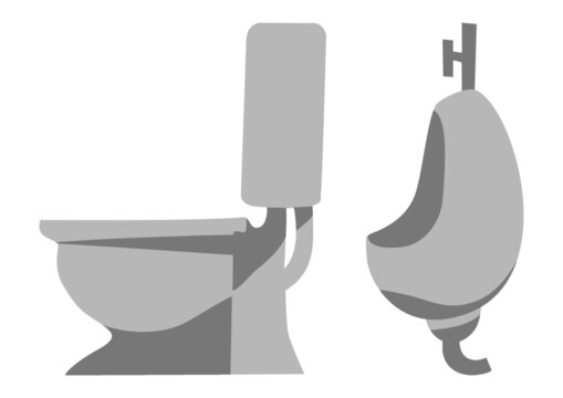 Icon toilet and Urinals isolated logo on white background isolate Flat vector illustration