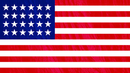 Naklejka premium Texture. Flag of the United States. Bandera Estados Unidos. 