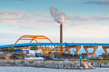 Milawuakee, Wisconsin, USA at Hoan Bridge