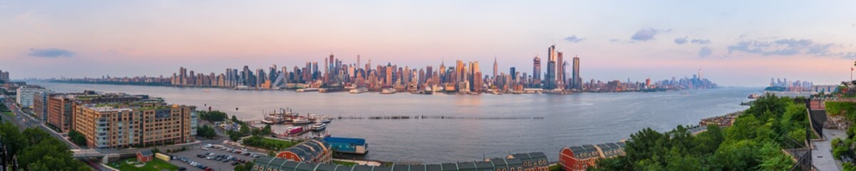 New York, New York, USA Midtown Manhattan skyline on the Hudson River