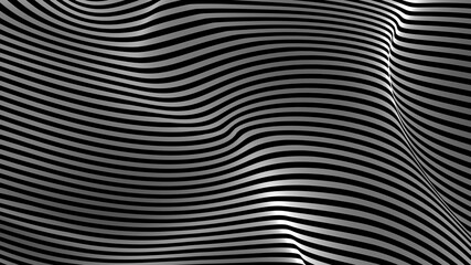 Black and white curve wave line abstract background.
