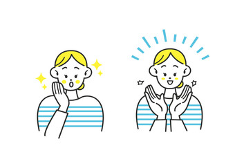 喜ぶ母親 セット