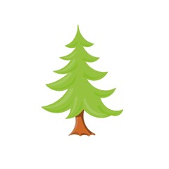 Seth collection of summer green trees different trees illustration on a white background nature stylization forest 