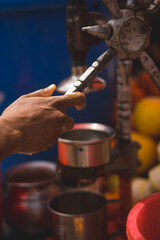 Orange Juice maker on a counter