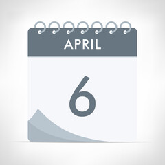 April 6 - Calendar Icon