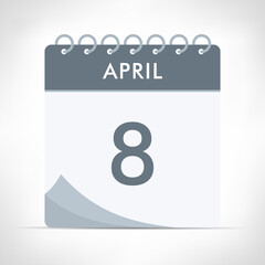 April 8 - Calendar Icon