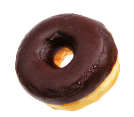 donut in chocolate isolated on white background
