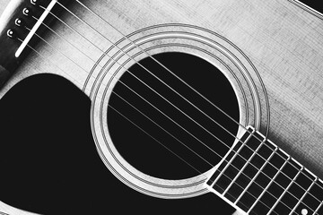 Obraz premium acoustic guitar close up