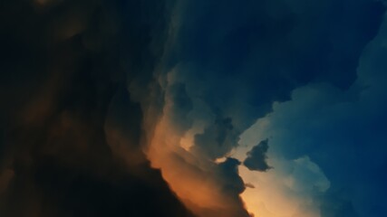 science fiction illustrarion, colorful space background with stars, nebula gas cloud in deep outer space 3d render