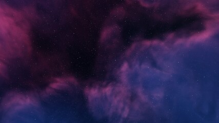 science fiction illustrarion, colorful space background with stars, nebula gas cloud in deep outer space 3d render