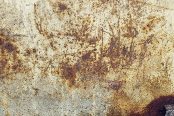 Rust, paint, and scratches on old metal